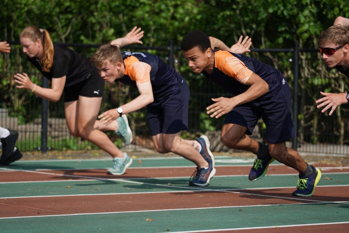 Sprintstarts tijdens de droogtraining